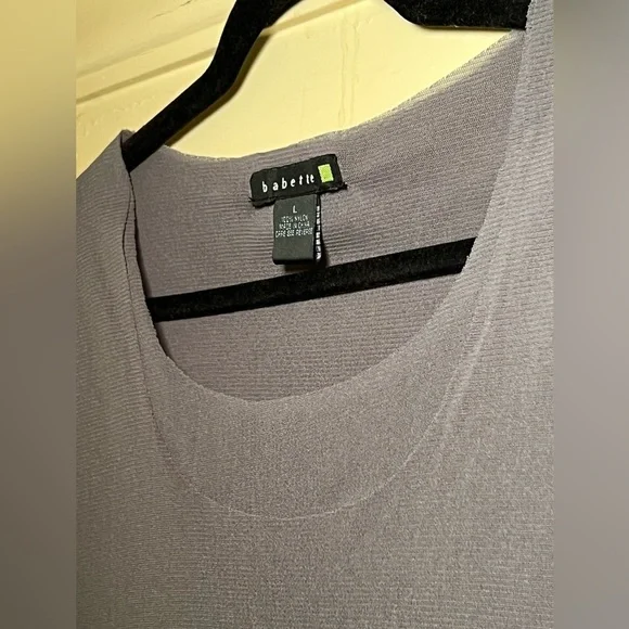 Babette San Francisco Y2K Mesh Sheer Top Shirt 3/4 Sleeve, size large Fairycore - Picture 7 of 15